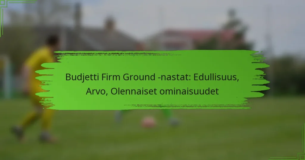 Budjetti Firm Ground -nastat: Edullisuus, Arvo, Olennaiset ominaisuudet