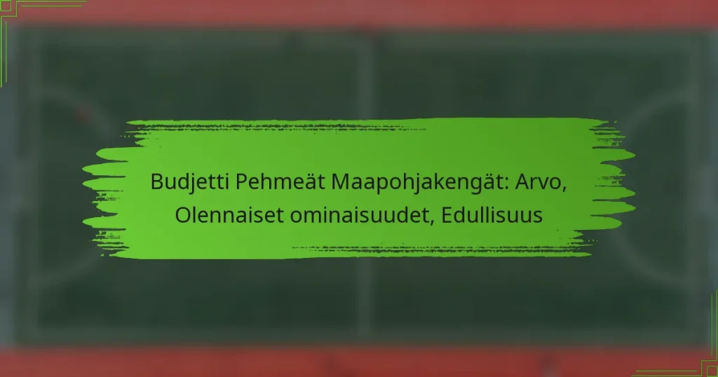 Budjetti Pehmeät Maapohjakengät: Arvo, Olennaiset ominaisuudet, Edullisuus