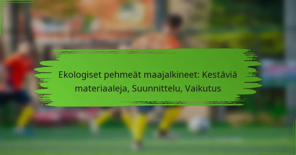 Ekologiset pehmeät maajalkineet: Kestäviä materiaaleja, Suunnittelu, Vaikutus