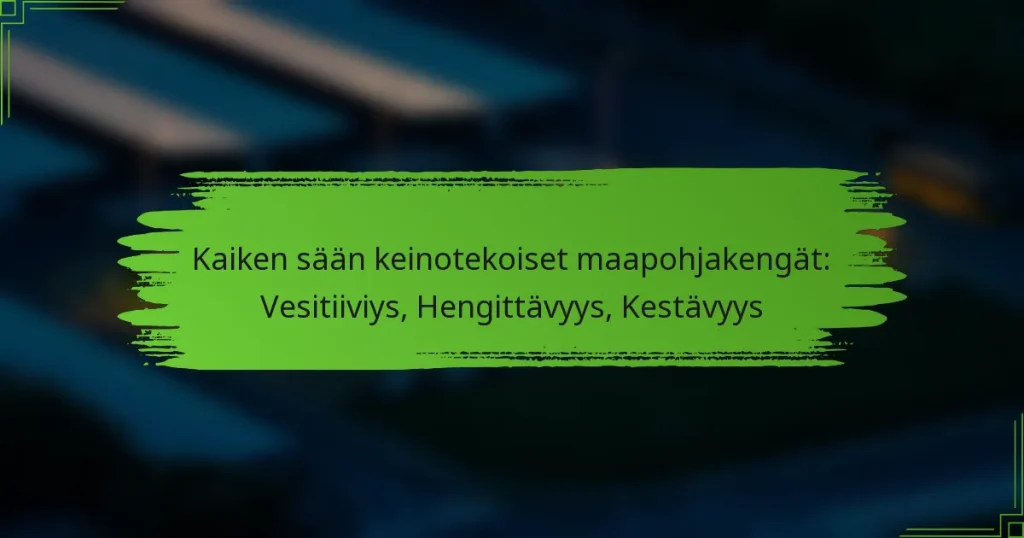 Kaiken sään keinotekoiset maapohjakengät: Vesitiiviys, Hengittävyys, Kestävyys