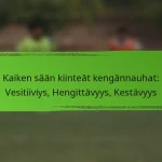 Kaiken sään kiinteät kengännauhat: Vesitiiviys, Hengittävyys, Kestävyys