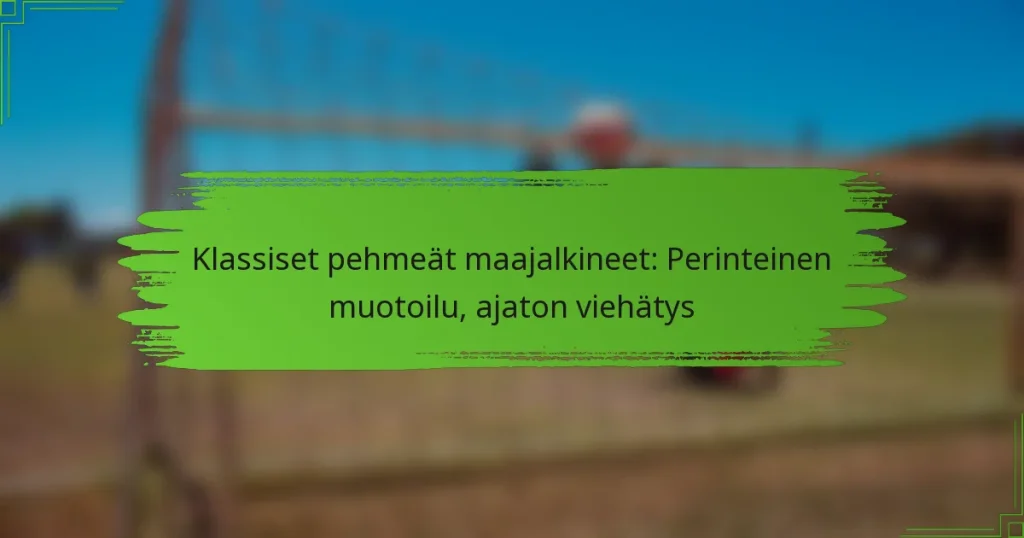 Klassiset pehmeät maajalkineet: Perinteinen muotoilu, ajaton viehätys