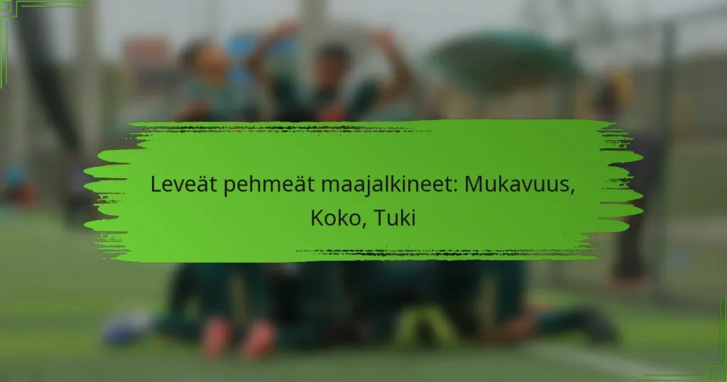 Leveät pehmeät maajalkineet: Mukavuus, Koko, Tuki