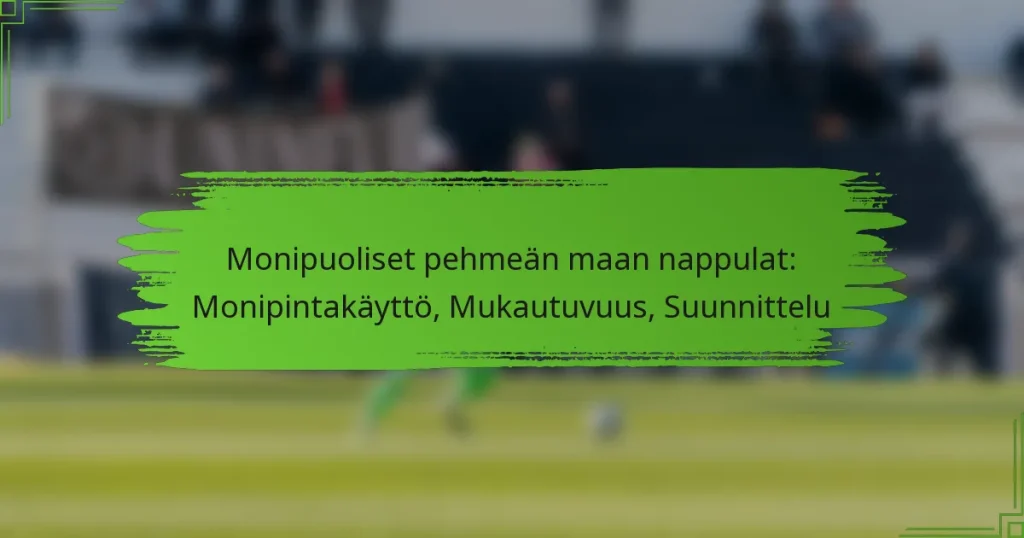 Monipuoliset pehmeän maan nappulat: Monipintakäyttö, Mukautuvuus, Suunnittelu