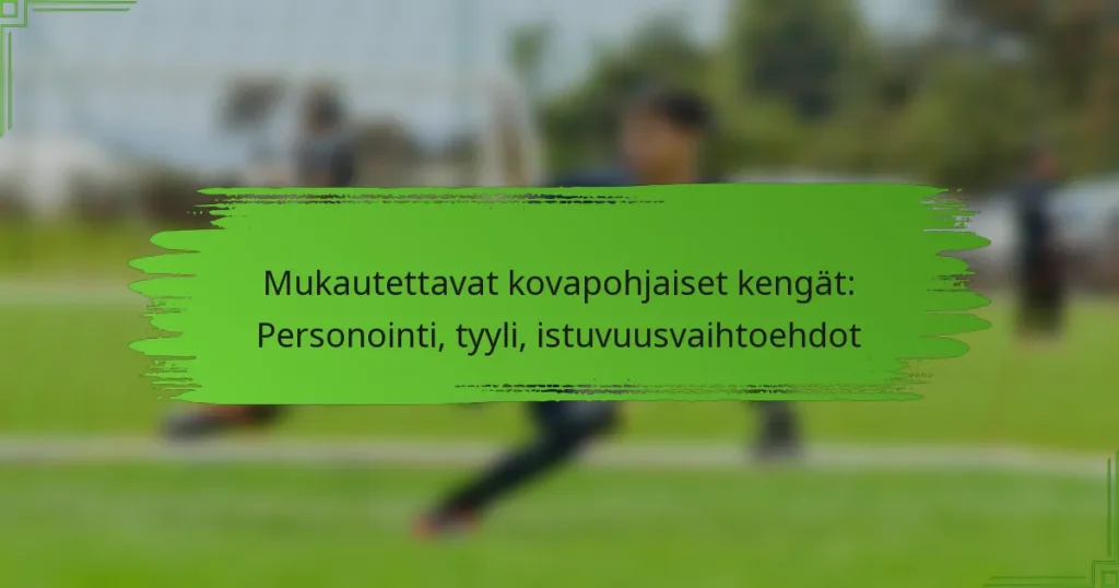 Mukautettavat kovapohjaiset kengät: Personointi, tyyli, istuvuusvaihtoehdot
