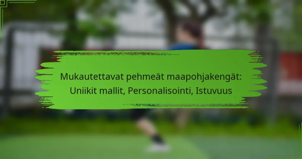Mukautettavat pehmeät maapohjakengät: Uniikit mallit, Personalisointi, Istuvuus