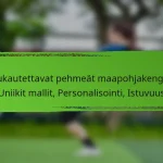 Mukautettavat pehmeät maapohjakengät: Uniikit mallit, Personalisointi, Istuvuus