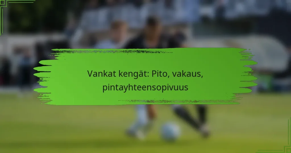 Vankat kengät: Pito, vakaus, pintayhteensopivuus