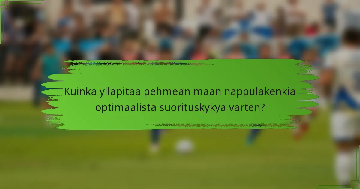 Kuinka ylläpitää pehmeän maan nappulakenkiä optimaalista suorituskykyä varten?