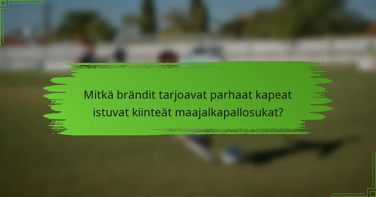 Mitkä brändit tarjoavat parhaat kapeat istuvat kiinteät maajalkapallosukat?