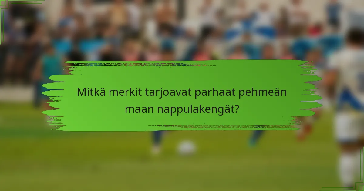 Mitkä merkit tarjoavat parhaat pehmeän maan nappulakengät?